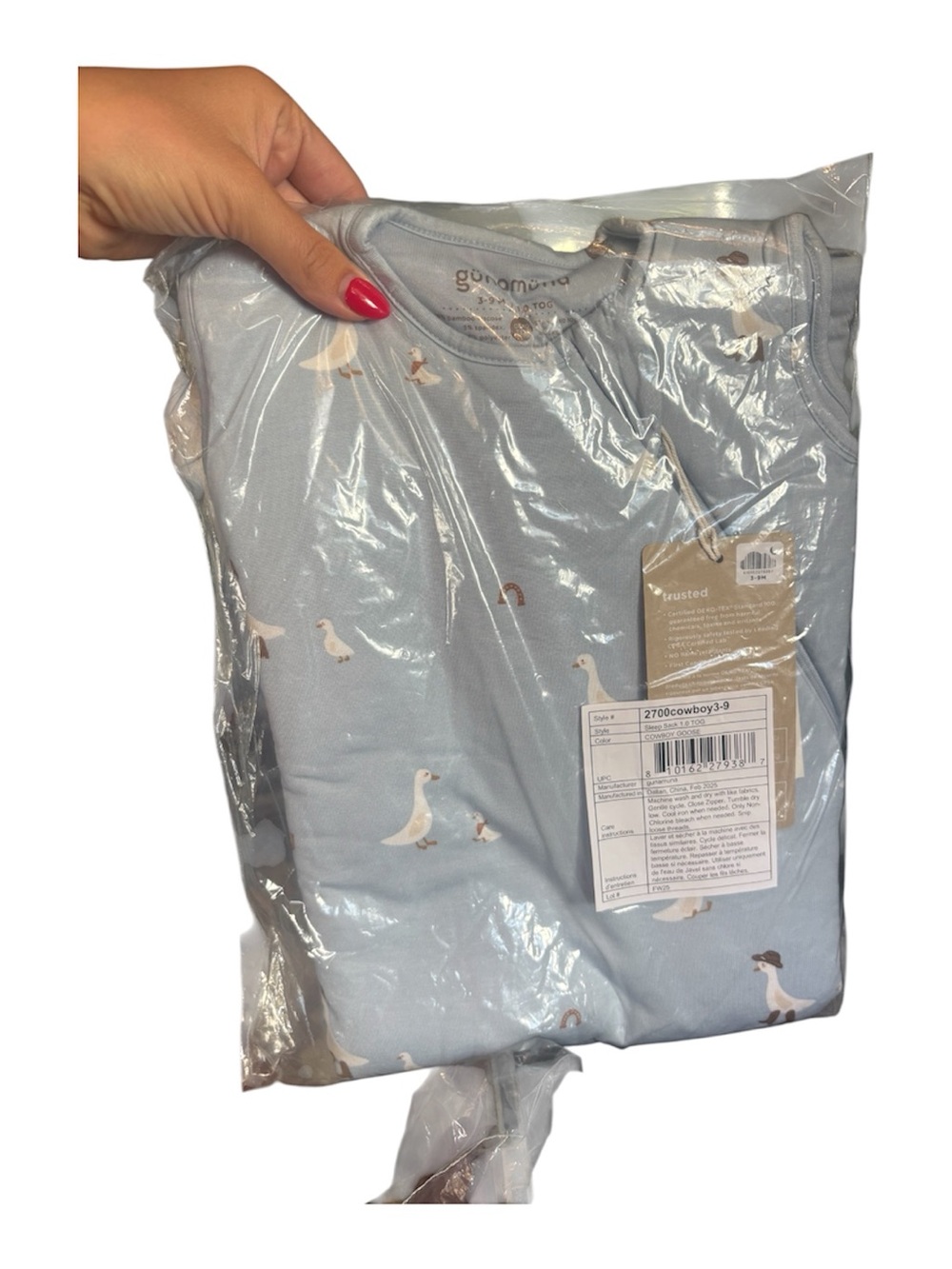 Gunamuna goose sleep sack - 1.0 tog 3-9 months